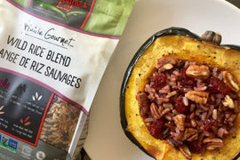 ROASTED ACORN SQUASH WITH WILD RICE