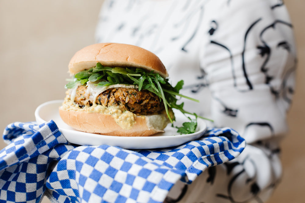 Herby Butternut Squash Veggie Burger